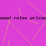 used rolex prices