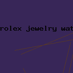 rolex jewelry watch